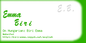 emma biri business card